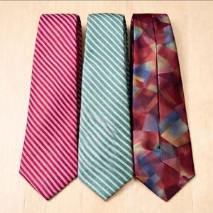 Croft & Barrow Brooks Brothers Makers Bill Blass Men’s Tie Bundle of 3